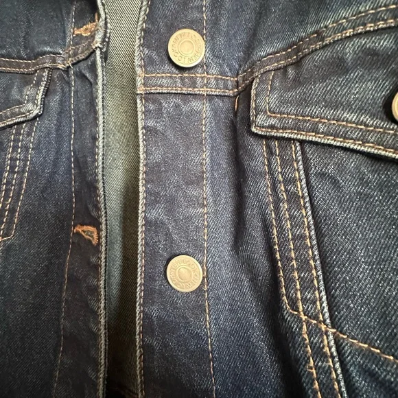New Look- Cropped Denim Trucker Jacket - Classic Blue- XL - Picture 4 of 5